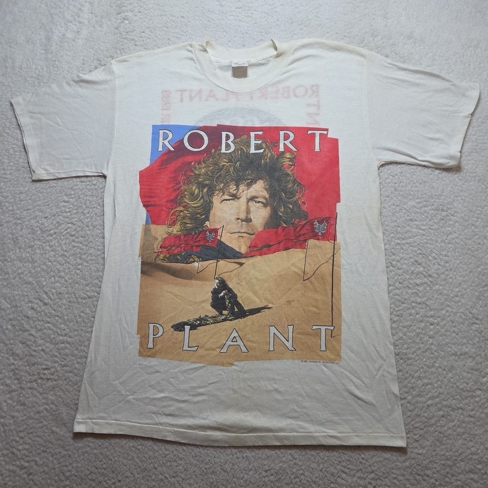 Vintage‎ Robert Plant Tour Shirt Size XL / OFSA 1988 Non Stop Go Concert Shirt